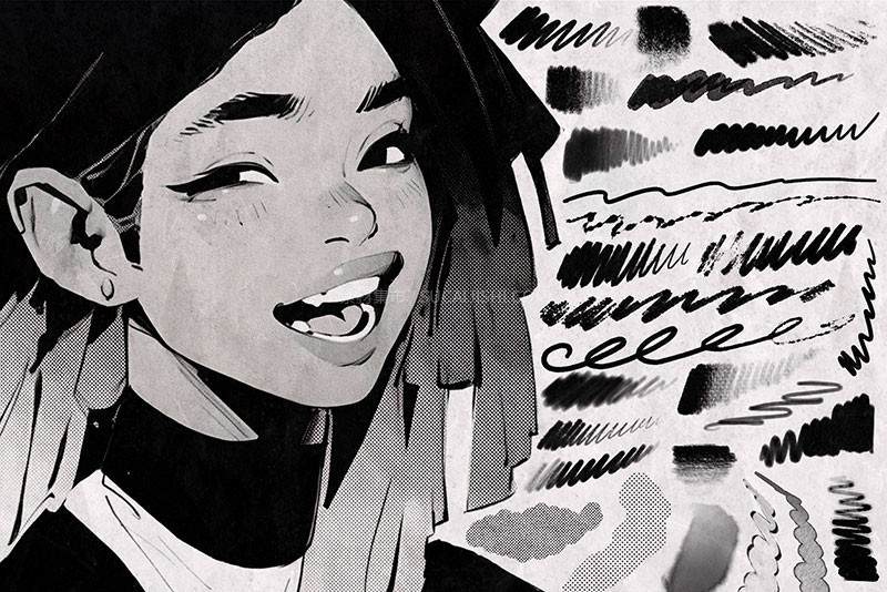 Procreate动漫流畅线条笔刷